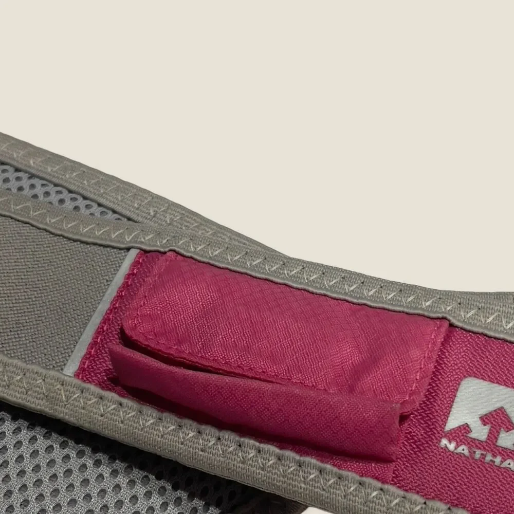 Nathan ID Adjustable Hiking Running Waist Pack Pink Womens Medium Hydration